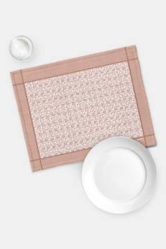 KIT JOGO AMERICANO ESTAMPA ROSE - 2 PEÇAS - Signora | Estilo & Decor
