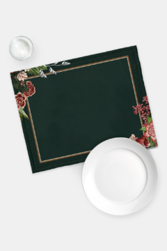 KIT JOGO AMERICANO ESTAMPA LAS FLORES - 2 PEÇAS