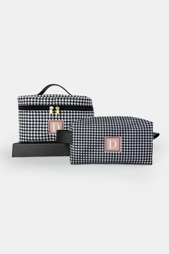 KIT VIAGEM 3 PEÇAS PERSONALIZADO COM INICIAL ESTAMPA PIED POULE - comprar online
