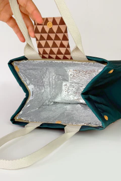 BOLSA TÉRMICA LANCHEIRA DE MÃO ESTAMPA LUXURY - comprar online