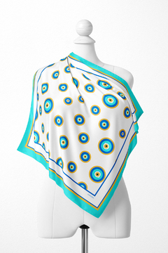 LENÇO FEMININO ESTAMPA OLHO GREGO