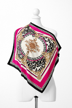 LENÇO FEMININO ESTAMPA LEOPARDO PINK