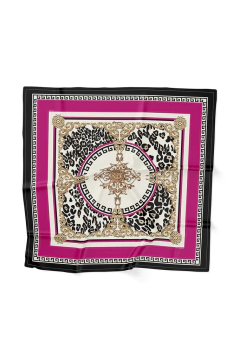LENÇO FEMININO TECIDO TOQUE DE SEDA ESTAMPA LEOPARDO LUXO PINK - Signora | Estilo & Decor