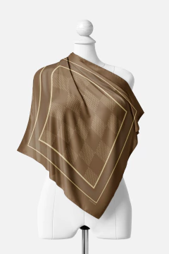 LENÇO FEMININO PERSONALIZADO TECIDO TOQUE DE SEDA ESTAMPA FRAMES - Signora Estilo e Decor 