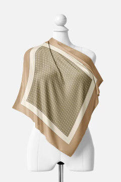 LENÇO FEMININO TECIDO TOQUE DE SEDA ESTAMPA NEUTRA - comprar online