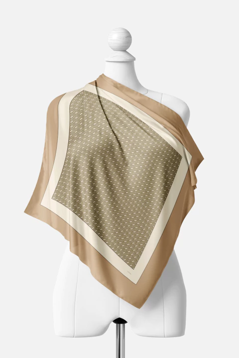 LENÇO FEMININO TECIDO TOQUE DE SEDA ESTAMPA NEUTRA - comprar online