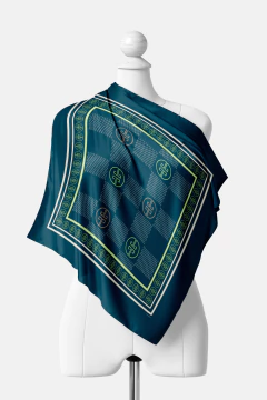 LENÇO FEMININO TECIDO TOQUE DE SEDA ESTAMPA CLÁSSICA - Signora Estilo e Decor 