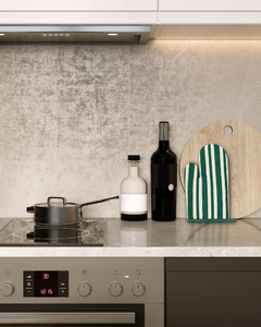 LUVA DE COZINHA ESTAMPA LISTRAS EM TONS DE VERDE - comprar online