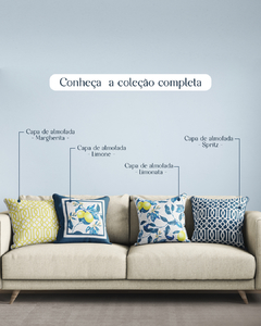 CAPA DE ALMOFADA ESTAMPA CITRICO AMARELO - Signora | Estilo & Decor