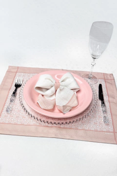 KIT JOGO AMERICANO ESTAMPA ROSE - 2 PEÇAS