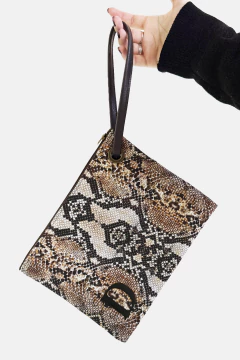 CLUTCH FEMININA GRANDE PERSONALIZADA COM ALÇA SINTÉTICA ESTAMPA COBRA na internet
