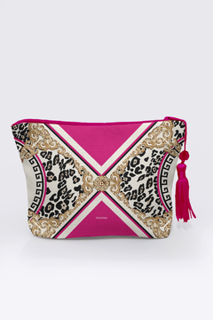 NECESSAIRE FEMININA ORGANIZADOR PORTA OBJETOS ESTAMPADA LEOPARDO PINK