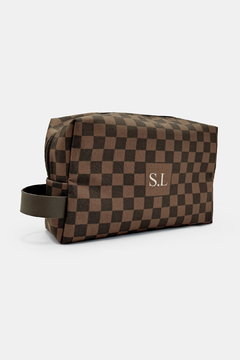 NECESSAIRE MASCULINA PERSONALIZADA ESTAMPA QUADRICULADO na internet