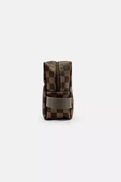 KIT NECESSAIRE MASCULINA E CADERNO A5 PERSONALIZADOS ESTAMPA QUADRICULADO - Signora | Estilo & Decor