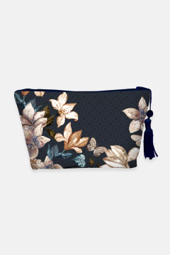 KIT LENÇO 65X65 COM NECESSAIRE FEMININA P - ESTAMPA REQUINTE - Signora Estilo e Decor 