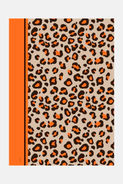 SAÍDA DE PRAIA PAREÔ COM FAIXA NA CINTURA ESTAMPA ONÇA LARANJA - Signora | Estilo & Decor