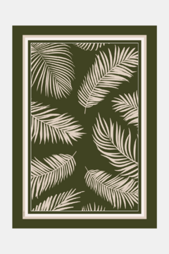CANGA PAREÔ COM ESTAMPA DE FOLHAGEM - Signora | Estilo & Decor