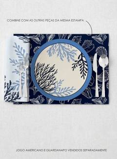 CAPA PARA SOUSPLAT ESTAMPA FUNDO DO MAR 2 LUGARES - Signora | Estilo & Decor