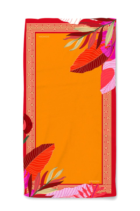 TOALHA DE PRAIA E PISCINA ESTAMPA ANTÚRIO
