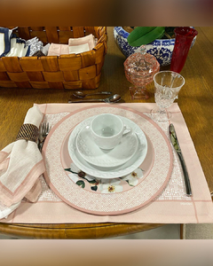 KIT JOGO AMERICANO ESTAMPA ROSE - 2 PEÇAS - loja online