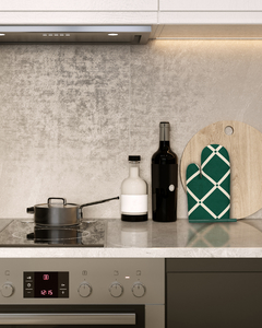 LUVA DE COZINHA ESTAMPA LOSANGO COR VERDE - comprar online