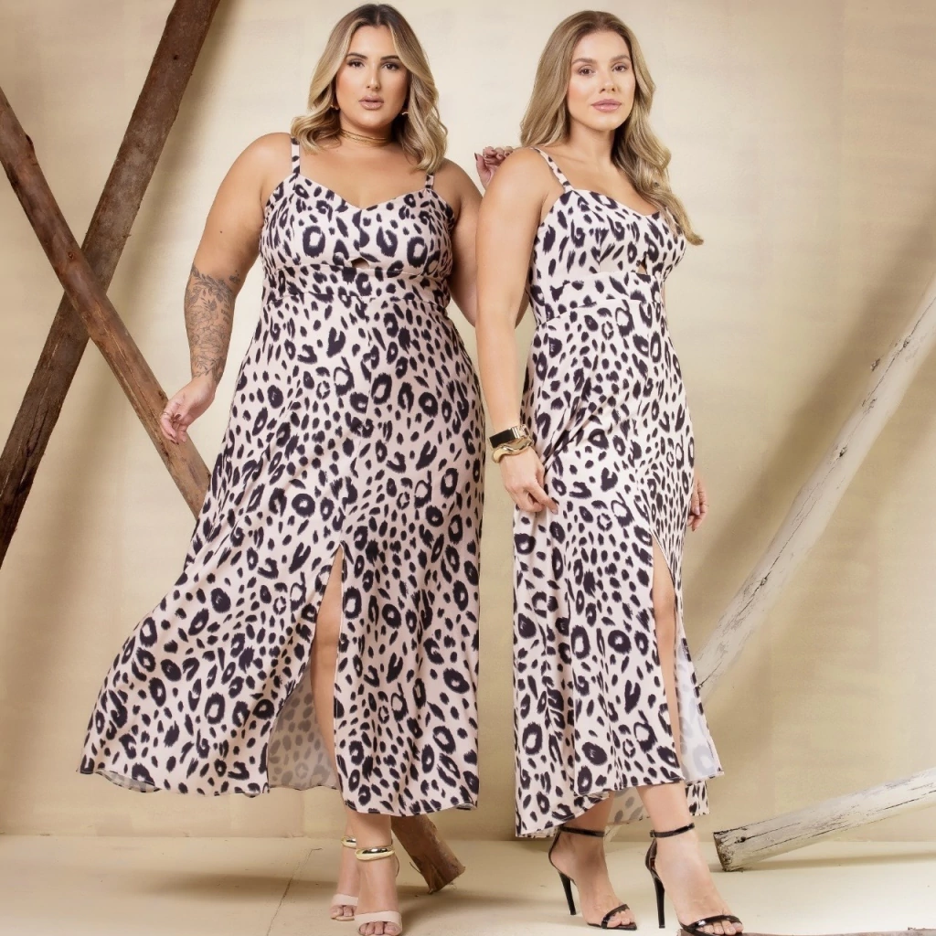 VESTIDO MIDI ANIMAL PRINT (G)