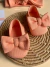 Alpargata de Laço Canelada Cor Salmão Bebê Menina – Sapatinho Confortável 100% Tecido | BABYMONÍ - comprar online