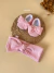 Sapatinho com Pelinho Alpargata Laço Rosa para Bebê – Super Quentinho Inverno | 100% Tecido | BABYMONÍ - loja online