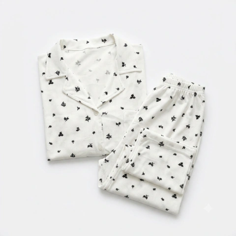 Pijama Camisero Morley Algodón Flores