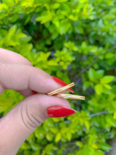 Aliança banhada ouro 18k- 2mm diamantada na internet