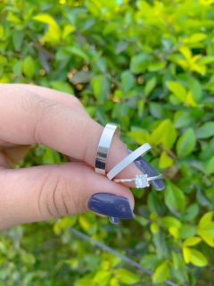 Aliança 2mm e 4mm- feminina diamantada - comprar online