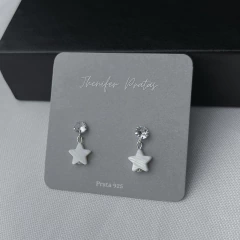 Brinco pendurado M- Estrela madrepérola na internet