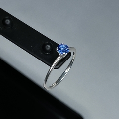 Anel solitário - Azul escuro - comprar online