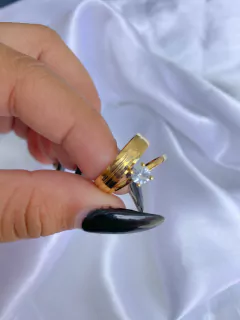 Aliança banhada ouro18k- 5mm polida - comprar online