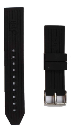 Malla Reloj Cat Groovy Lf Negra Hebilla Color Silver