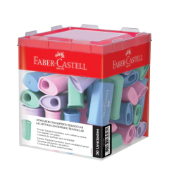 Apontador Escolar Faber-Castell c/ Depósito Triangular Pastel - Uni/Kit ORIGINAL - comprar online