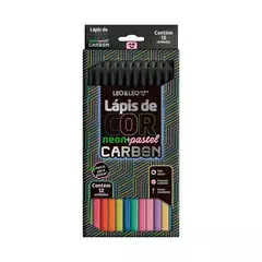 Lápis De Cor Carbon 12 Cores Neon + Pastel