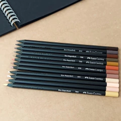 Lápis de Cor Faber-Castell Super Soft 12 cores Tons de Pele - ORIGINAL