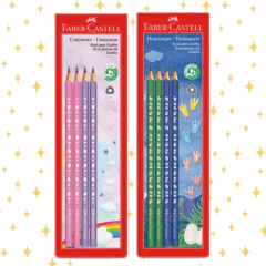 Lápis Grafite Eco Unicórnio ou Dinossauro 4 Un Faber-Castell