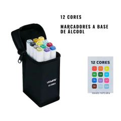 Canetinha Marcador de arte Dual Tip - Ponta Dupla Profissional e Artístico - LeoArte na internet