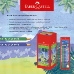 Lápis Grafite Eco Unicórnio ou Dinossauro 4 Un Faber-Castell na internet