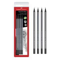 Lápis Grafite Eco Redondo SuperSoft Black 4 Un Faber-Castell