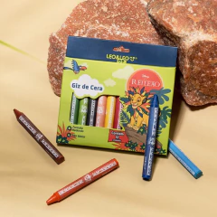 Giz de Cera Escolar Rei Leão 12 Cores - LEO&LEO Disney