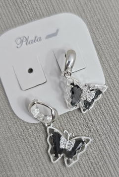Aros Mariposa (plata laminada) - comprar online