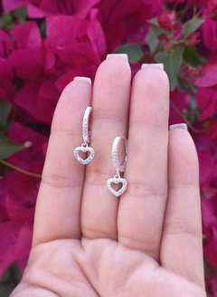 Argollas Corazón Colgante 14mm - comprar online