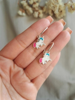 Argollas Unicornio Esmaltado