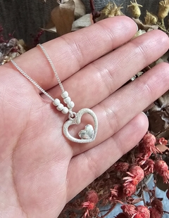 Collar Corazón (con esferas brillosas)