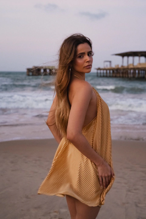 vestido hora dourada - comprar online