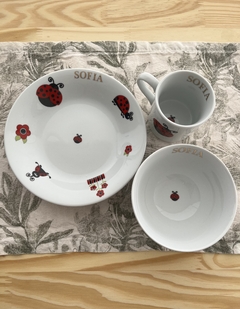 Conjunto Infantil Joaninha - Inspire Gravações | Porcelana personalizada 