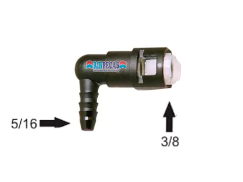 Conector Rapido De combustivel Quick 90A 3/8 X 5/16